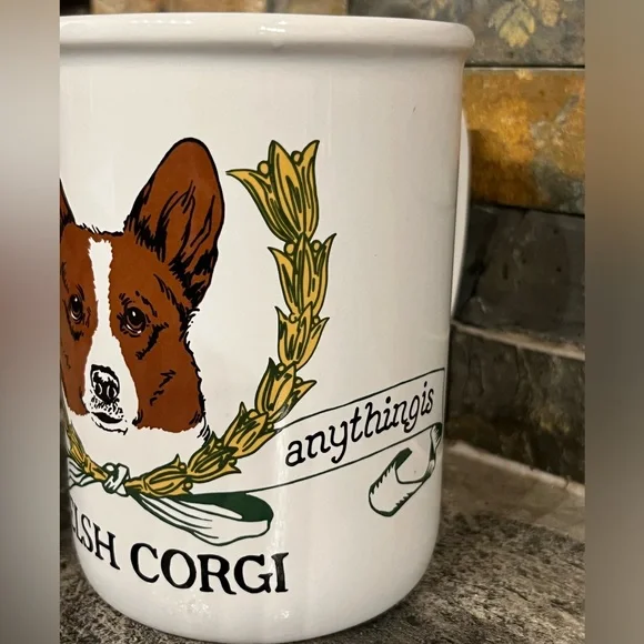 Zeppa Kent CT. Large White Welsh Corgi Dog Coffee Cup Mug Large Canis Herdemis - Picture 3 of 10